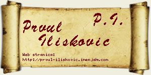 Prvul Ilišković vizit kartica